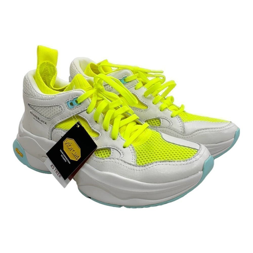 Brandblack Saga Sneakers Trainers White Lime Size 10 New